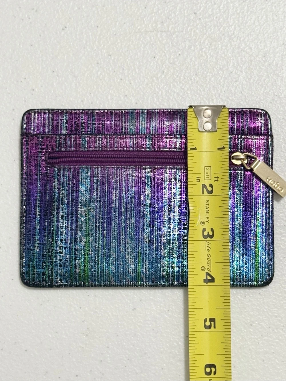 Hobo Iridescent Card Holder Wallet